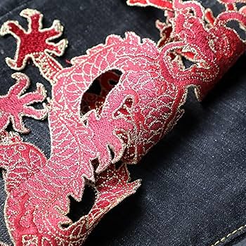 Amazon.co.jp: ドラゴンパッチ ドラゴン 刺繍パッチ 縫製 バッジ
